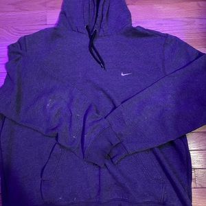 Gray Nike Swoosh Hoodie